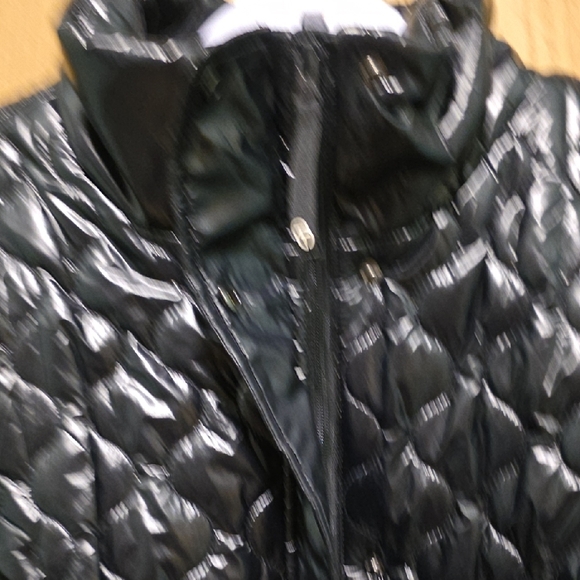 Talbots Shiny Black Quilted Vest - Picture 3 of 11